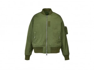 Férfi Onitsuka Tiger Bomber Jacket Ruházat Khaki | VZ6928304