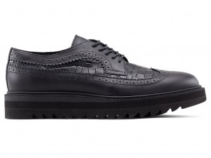 Férfi Onitsuka Tiger Brogue Cipő Fekete Fekete | OC1570234