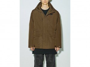 Férfi Onitsuka Tiger Down Jacket Ruházat Olivazöld | NR5360491