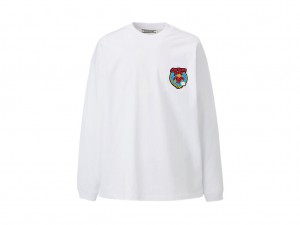 Férfi Onitsuka Tiger Ls Grafika Tee Ruházat Fehér | HR4219753
