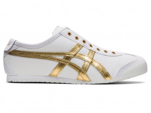 Férfi Onitsuka Tiger Mexico 66 Slip On Cipő Fehér Arany | EI9170368