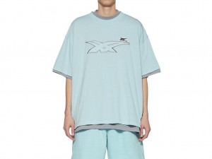 Férfi Onitsuka Tiger Ss Top Ruházat Világos Kék Szürke | CD4695317