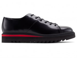 Férfi Onitsuka Tiger The Onitsuka Csipke-Up Lo Cipő Fekete Piros | OQ2786103
