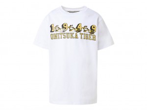 Gyerek Onitsuka Tiger Grafika Tee Felsők Fehér | LA8290367