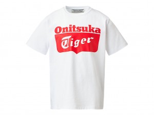 Gyerek Onitsuka Tiger Logo Tee Felsők Fehér Piros | BC4978130