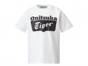 Gyerek Onitsuka Tiger Logo Tee Felsők Fehér Fekete | JL0261987