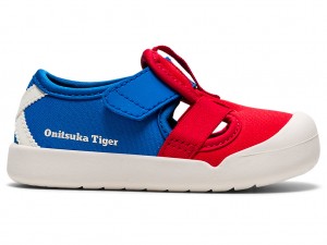 Gyerek Onitsuka Tiger Mexico 66 Szandál Piros Kék | QI2643758