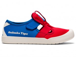 Gyerek Onitsuka Tiger Mexico 66 Szandál Piros Kék | ZH0456987
