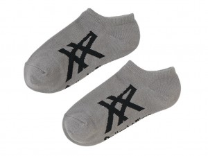 Női Onitsuka Tiger Ankle Socks Kiegészítők Szürke Fekete | KO1982403
