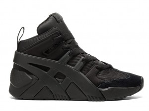 Női Onitsuka Tiger Big Logo Trainer Puffed Cipő Fekete Fekete | HB0967513