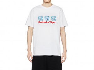 Női Onitsuka Tiger Grafika Tee Ruházat Fehér | MB2684713