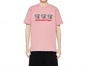 Női Onitsuka Tiger Grafika Tee Ruházat Világos Rózsaszín | ZO7964128