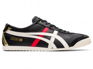 Női Onitsuka Tiger Mexico 66 Cipő Fekete Krém | MK0375864