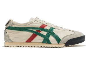 Női Onitsuka Tiger Mexico 66 Deluxe Cipő Krém Zöld | KB6379150