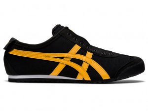 Női Onitsuka Tiger Mexico 66 Slip On Cipő Fekete Sárga | RV0142367