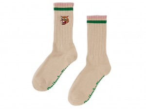 Női Onitsuka Tiger Middle Socks Kiegészítők Bézs | FK3625981