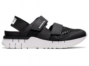 Női Onitsuka Tiger Rebilac Sandal Cipő Fekete Fekete | DQ0624391